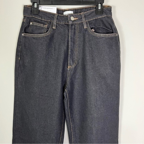 We wore what Womens High Rise Dad Jean in Dani Blue & Black size 28 - Picture 3 of 10